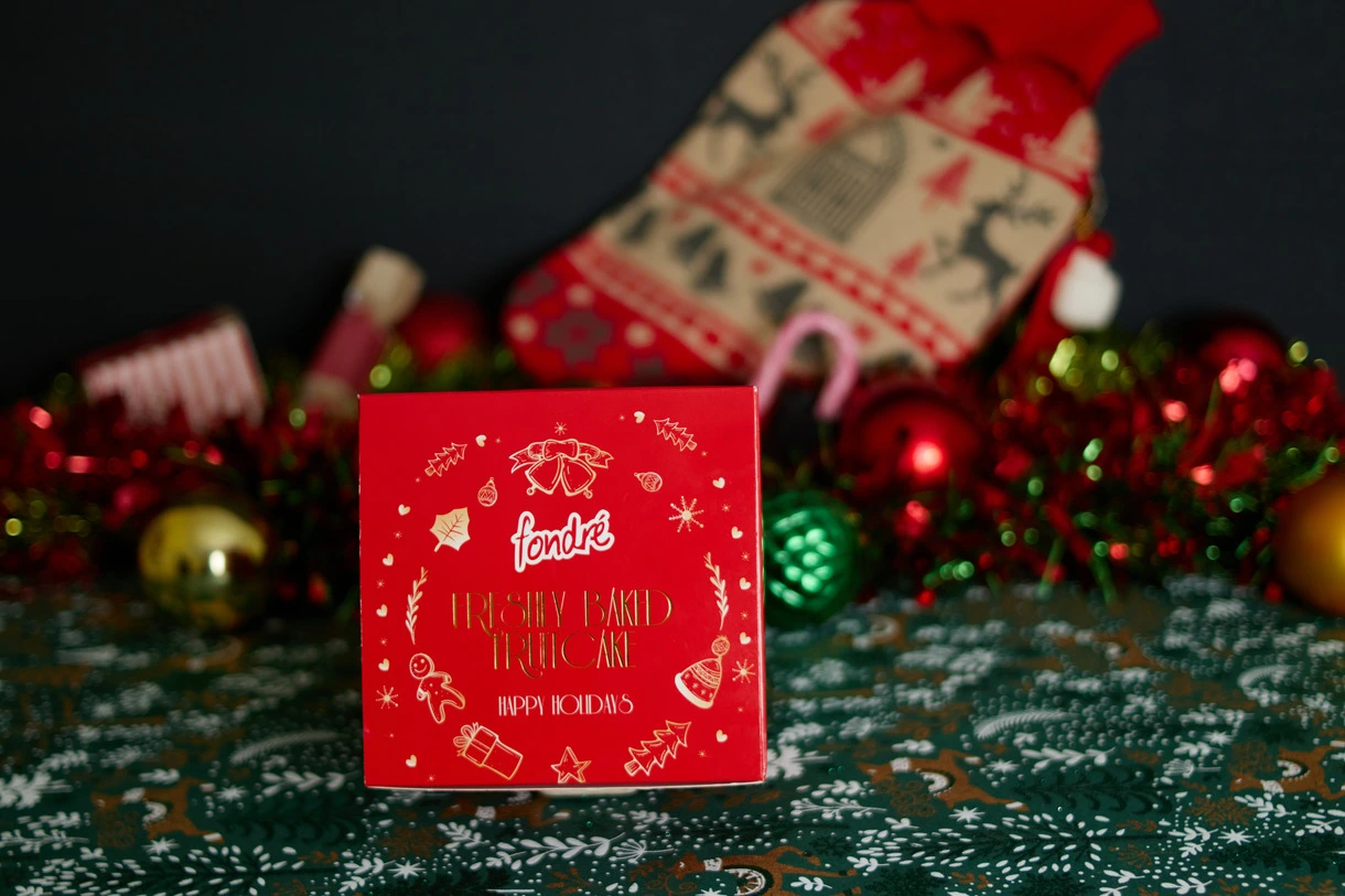 850g Fruit Cake in Christmas Paper Box